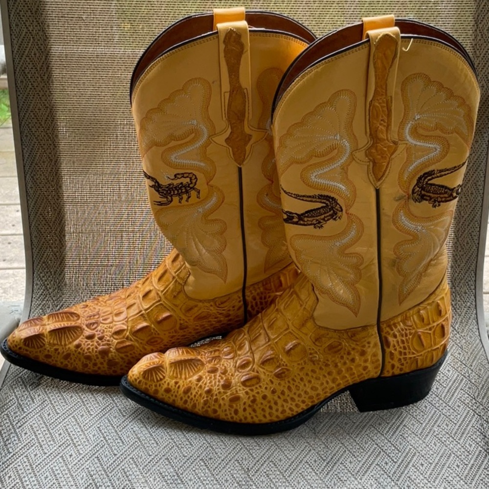 El Alacran De Durango WesternWear Leather Cowboy Boots Mexican Size 27.5 (9.5 US